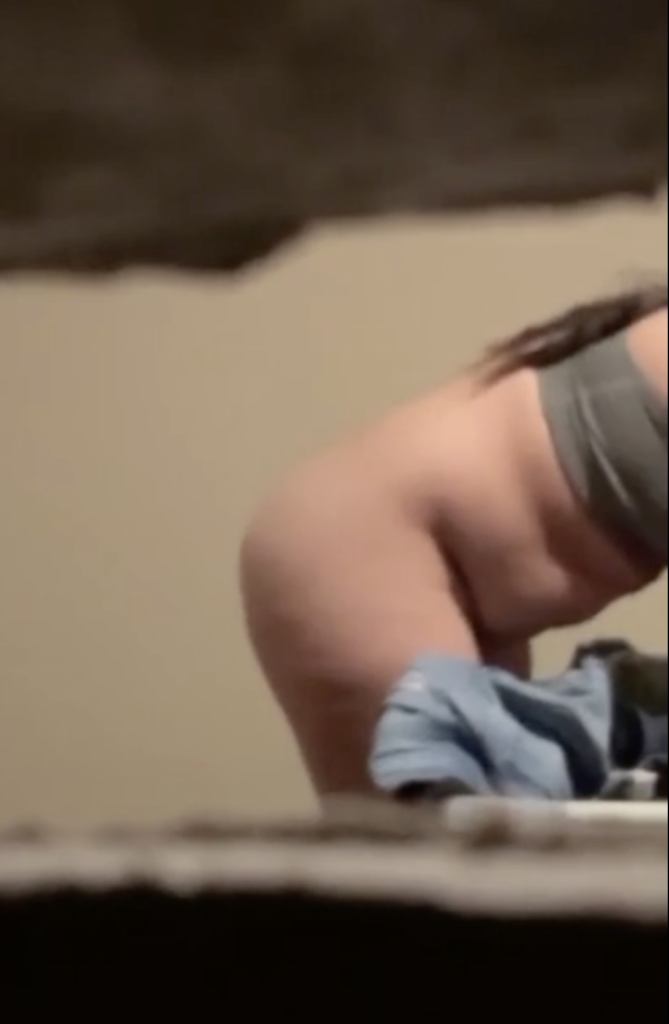 Hidden camera recorded big ass