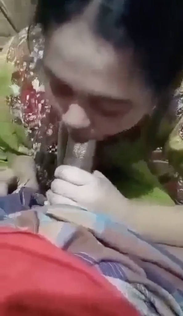 Young girl sucking in public area
