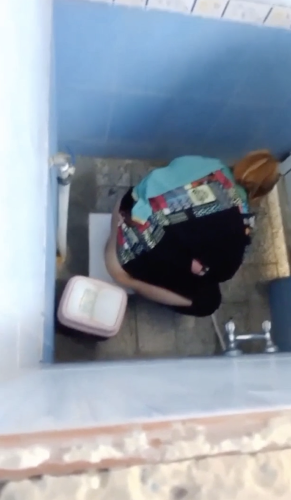 Hidden record in public tiolet